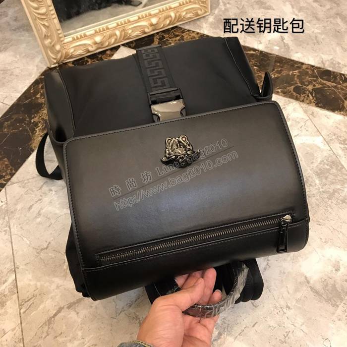 VERSACE男包 范思哲最新款书包 顶级原单货 黑色 男士双肩包 335-1  rdn1010